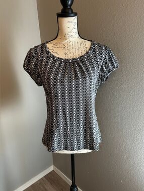 Worthington Stretch L Short-Sleeved Blouse